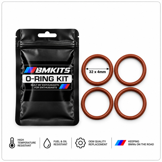 BMW F-Series Cooling System Hose Viton O-Ring Seal Kit – FKM (32 × 4 mm)